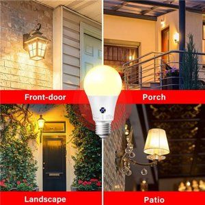 Dusk to Dawn Light Bulbs, A19 LED Sensor Light Bulbs 10.5 Watt Equivalent 4 Pack